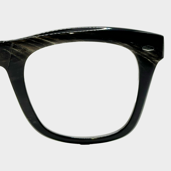 Oliver Peoples x Brunello Cucinelli dark buffalo horn reading glasses
