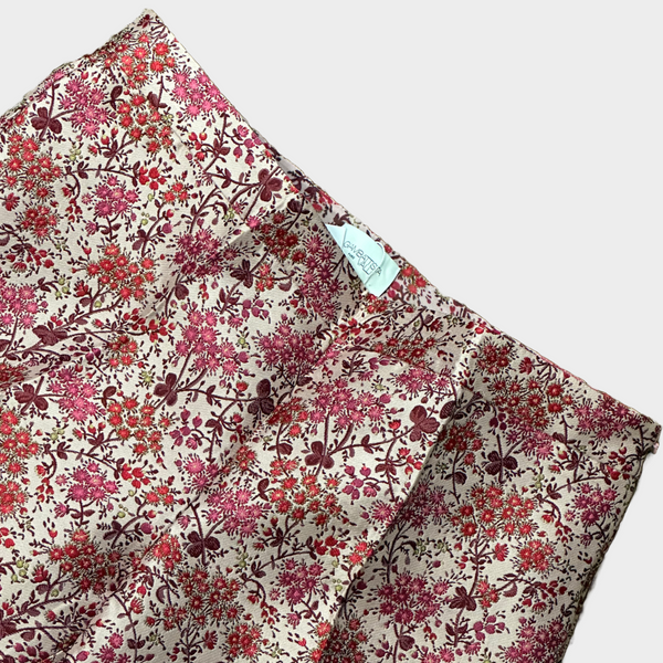 Giambattista Valli pink flower print brocade flared trousers