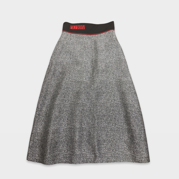 スカート FENDI Pinstriped wool skirt Gray FQ7590ASZ3 Fendi Pinstriped Wool Skirt | italist