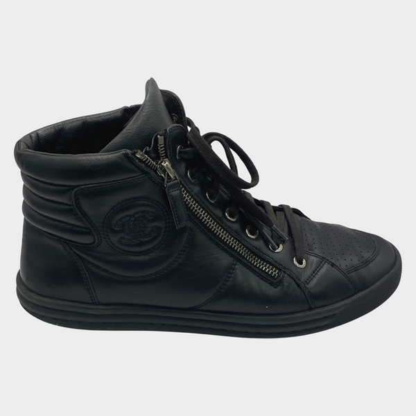 Chanel high top sneakers top womens