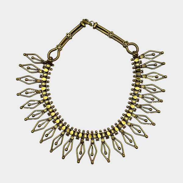 UNSIGNED gold-tone metal necklace