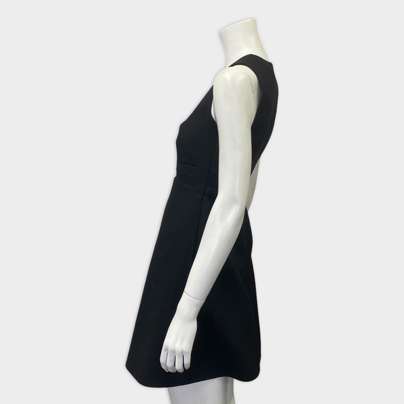 Saint Laurent Black Wool Pinafore Dress