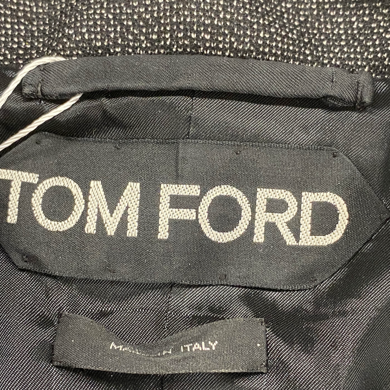 Tom Ford Women's Dark Grey Melange Wool Blazer