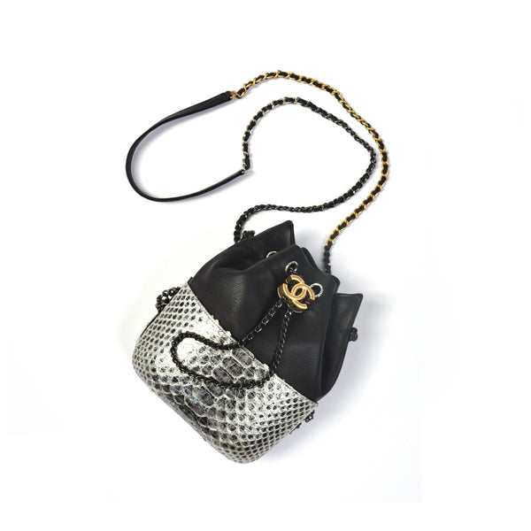 mini square chanel flap bag black