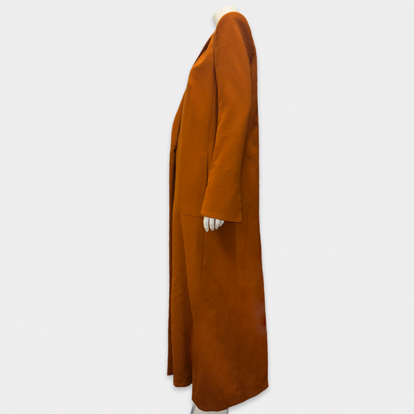 Galvan London Women's Orange Long Wool Coat – Loop Generation