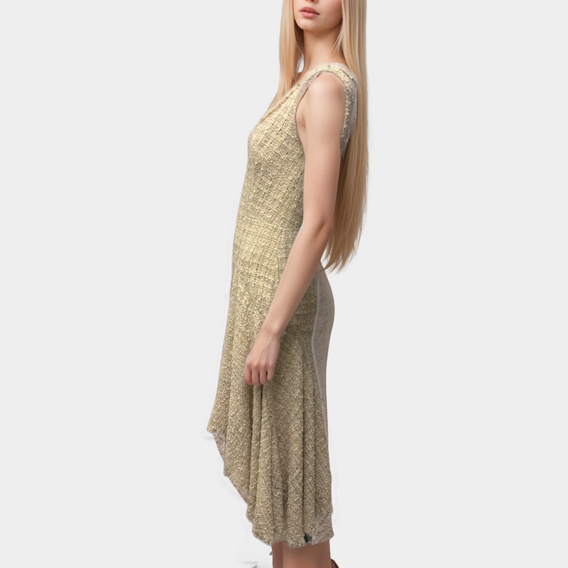 Alexander McQueen Beige Tweed Dress