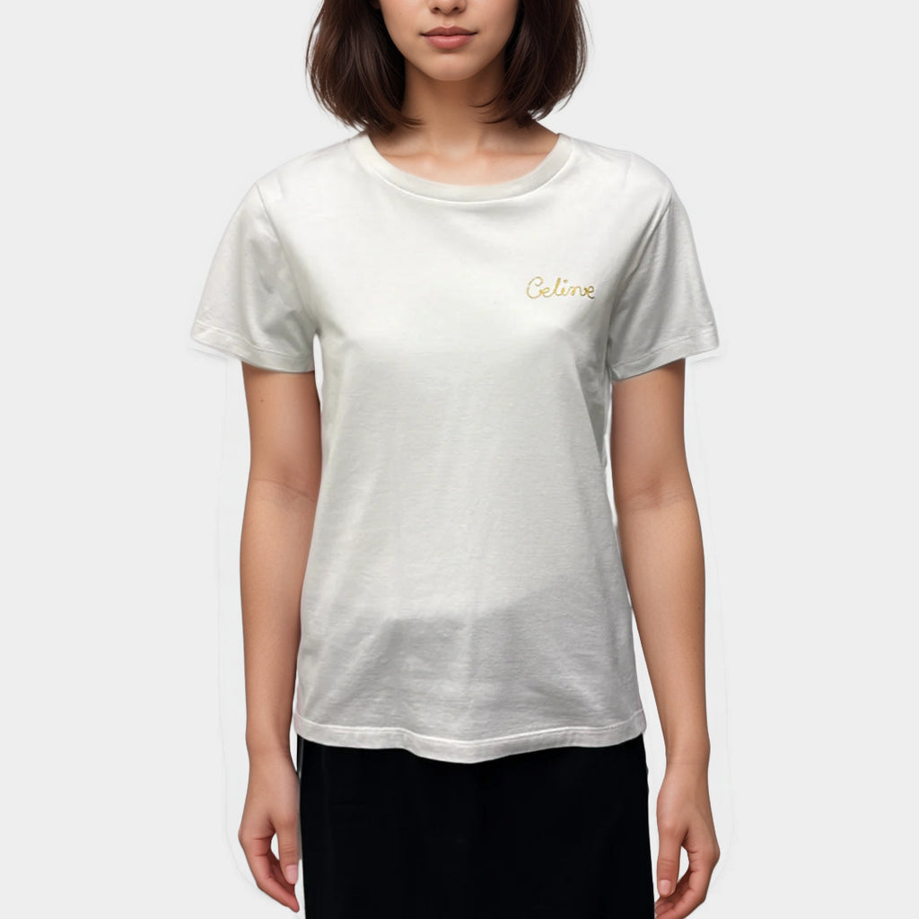 Tシャツ・カットソー CELINE Women Tops 2X36M880Y WHITE TRIOMPHE TANK TOP IN RIBBED COTTON - OPTIC WHITE | CELINE