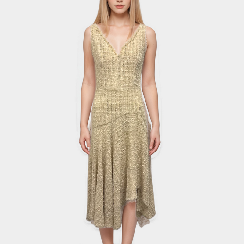 Alexander McQueen Beige Tweed Dress