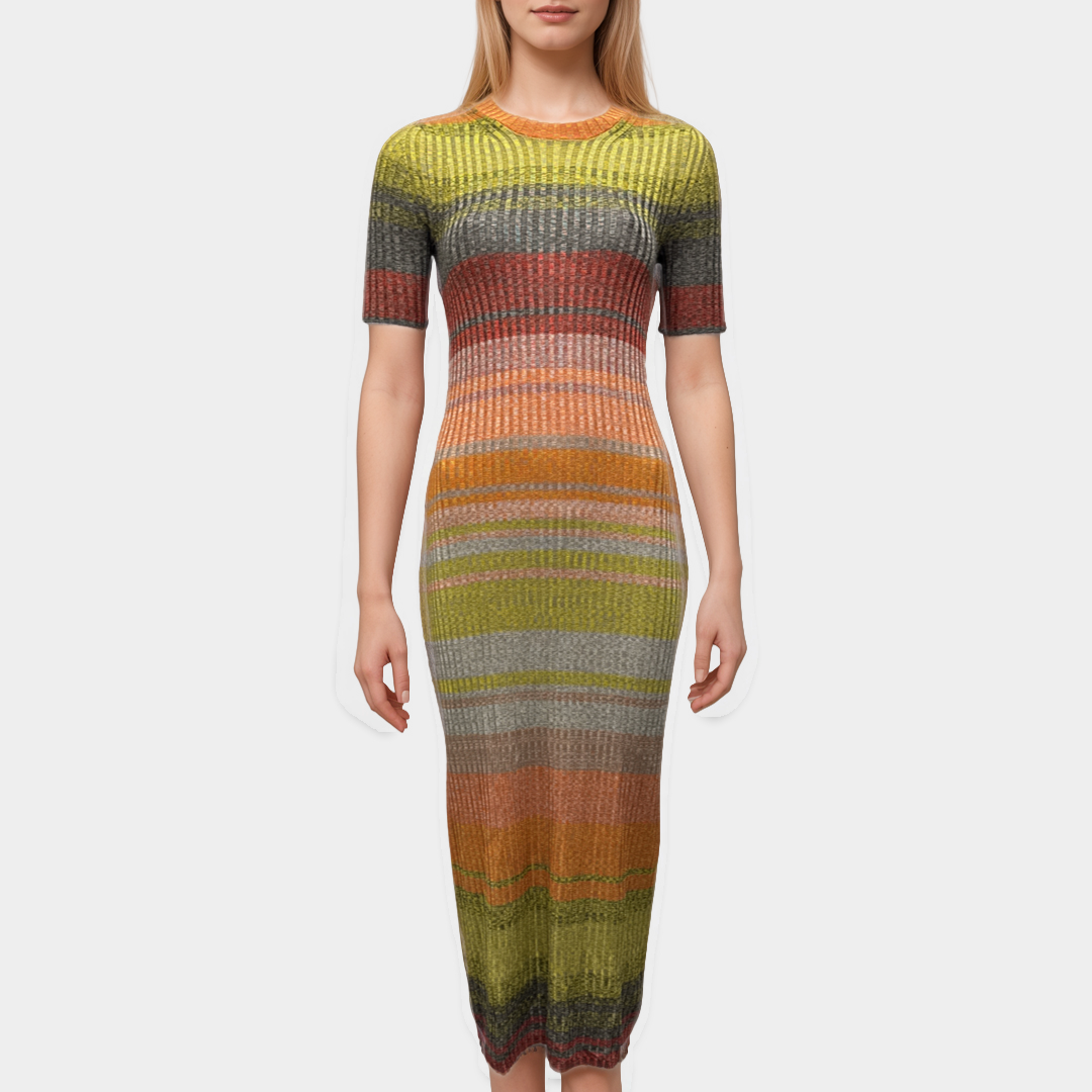 zimmermann striped knit dress VITALI MULTI STRIPE KNIT DRESS