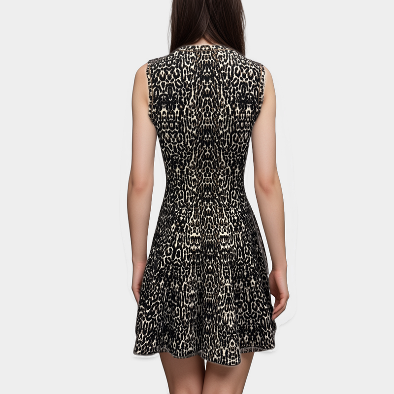 Alaïa Leopard Print Short Dress