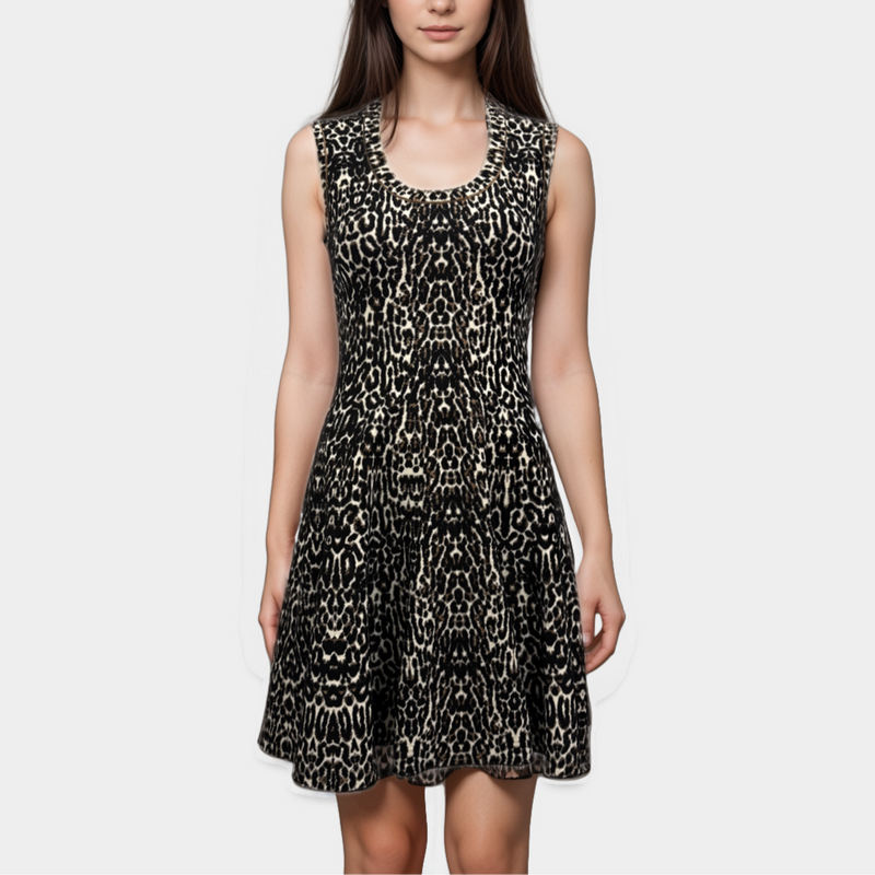 Alaïa Leopard Print Short Dress