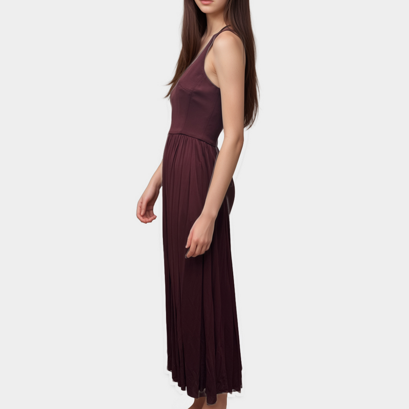 La Ligne NY Burgundy Long Dress