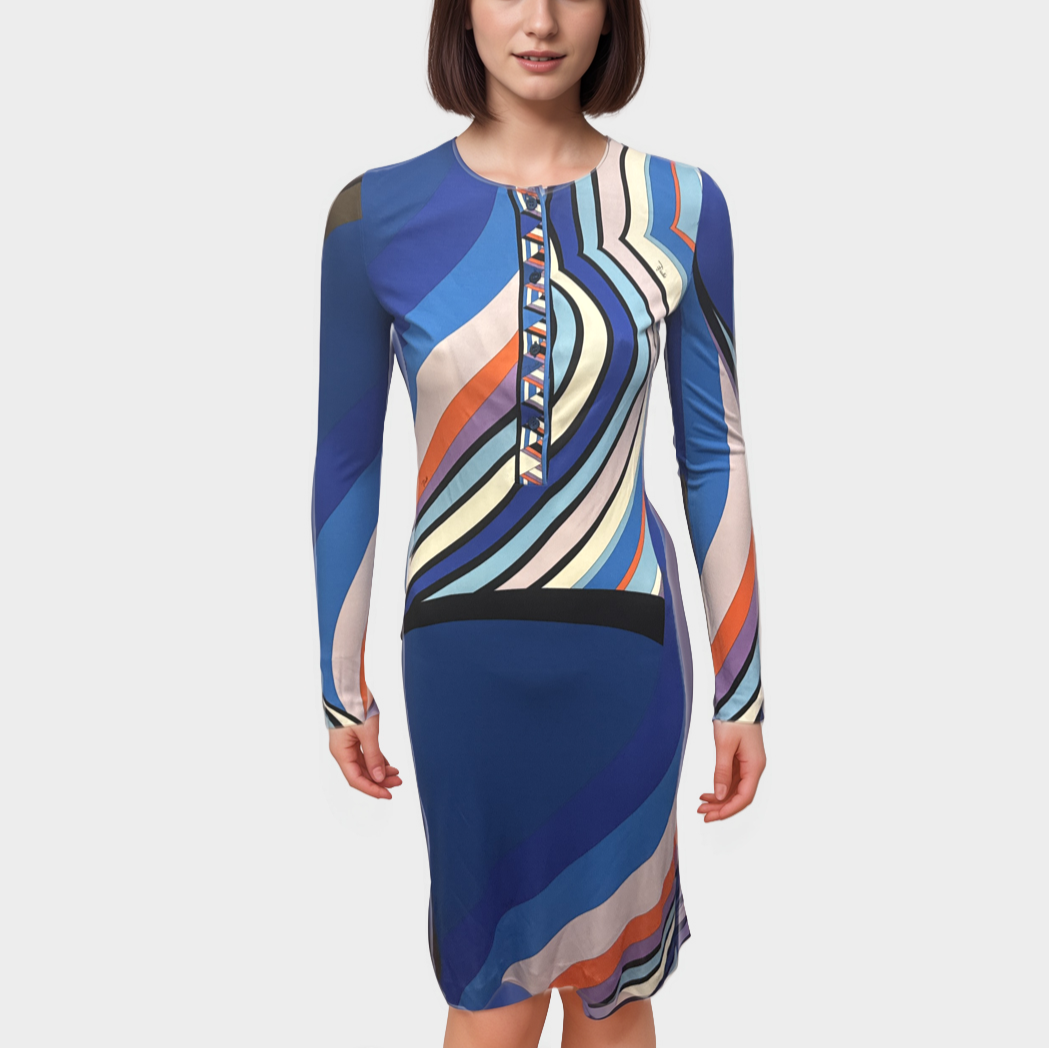 Emilio Pucci Blue and multicolour viscose Dress Loop Generation Emilio Pucci Blue and multicolour viscose Dress Loop Generation