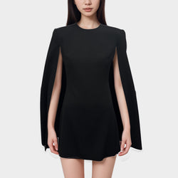 David Koma Black Cape style mini Dress