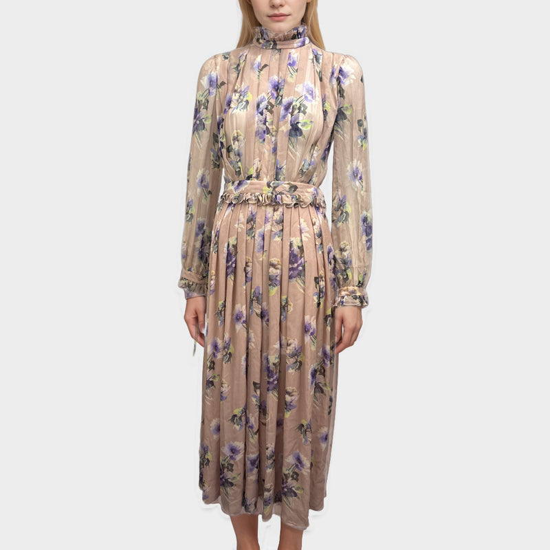 MSGM Pink silk maxi dress