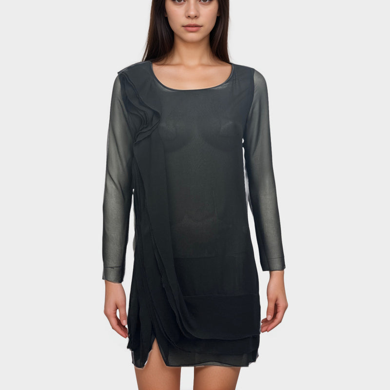 Miu Miu women's black sheer dress