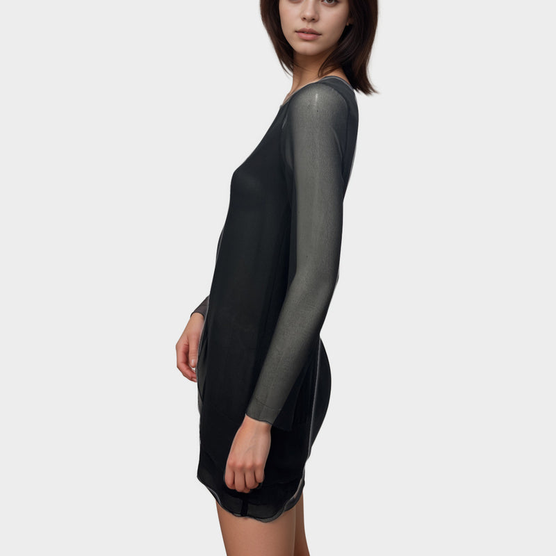 Miu Miu women's black sheer dress