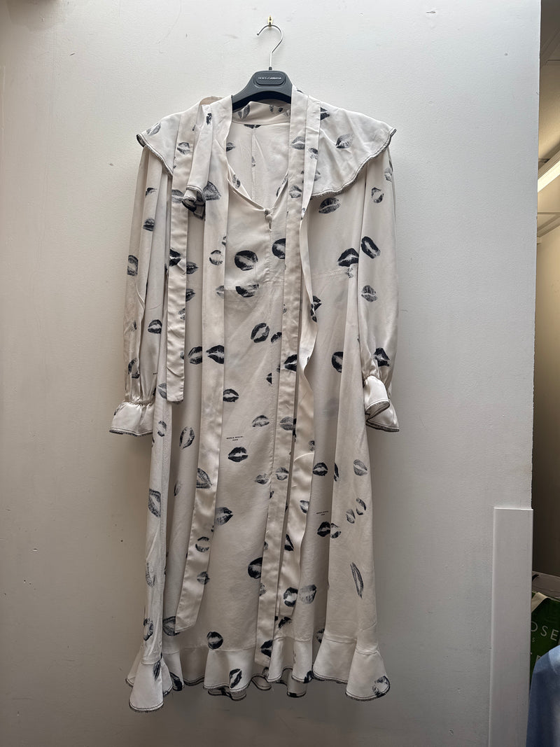 Sonia Rykiel women's White with black print Dress