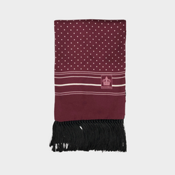 Dolce&Gabbana burgundy silk polka dots evening scarf