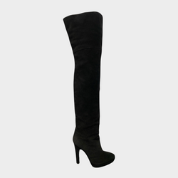 Giuseppe Zanotti women's black suede knee high boots