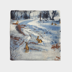 Loro Piana women's winter landscape print cashmere scarf