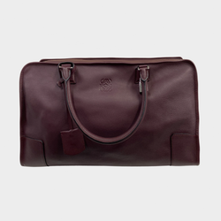 Loewe women's burgundy leather small travel bag
