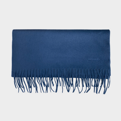 Hermes blue cashmere long scarf