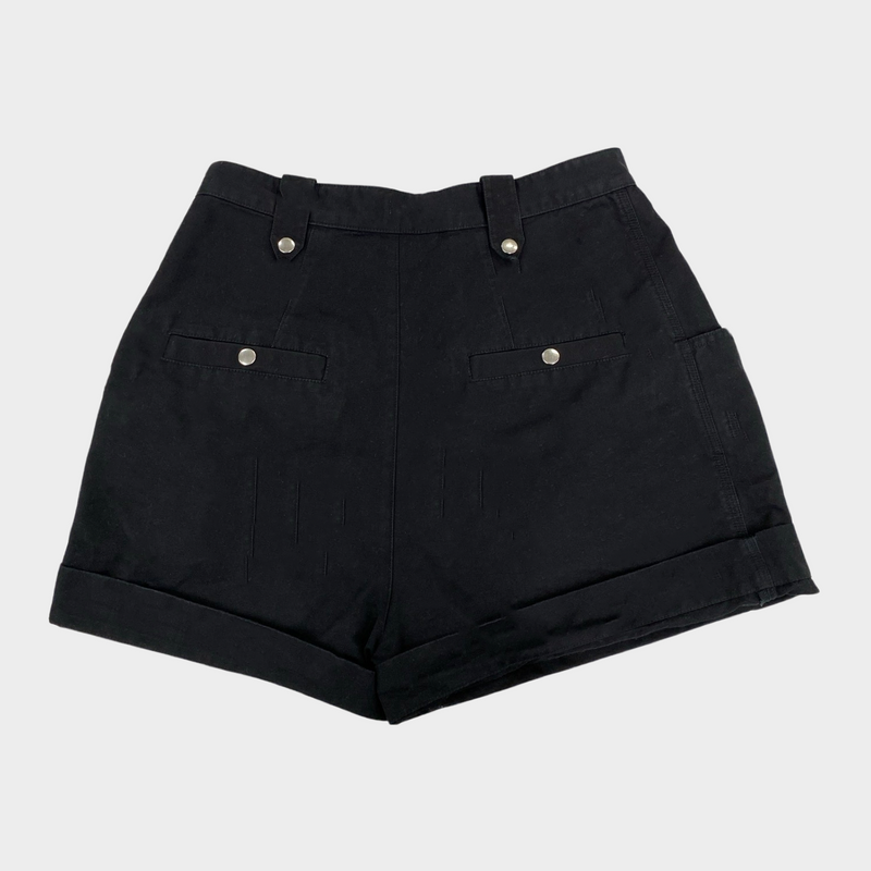 Isabel Marant Etoile women's black high waist shorts