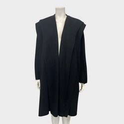 Hermes women's black vintage cashmere cape