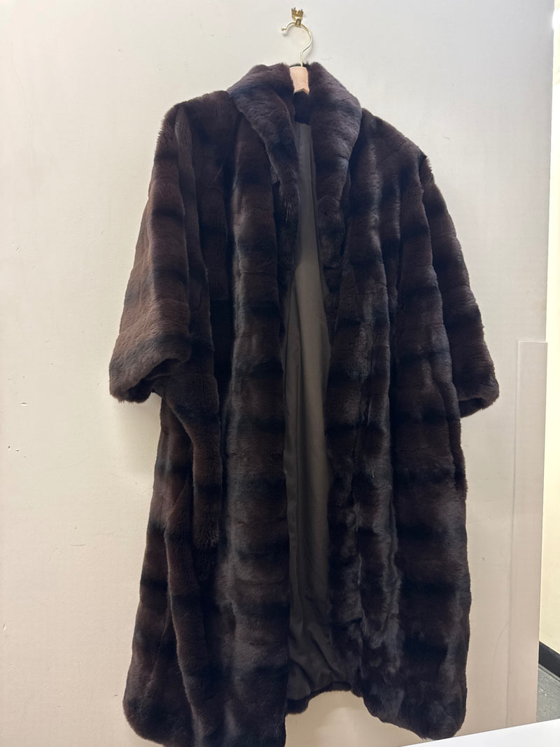 Unknown Dark Brown Mink Fur Coat NA