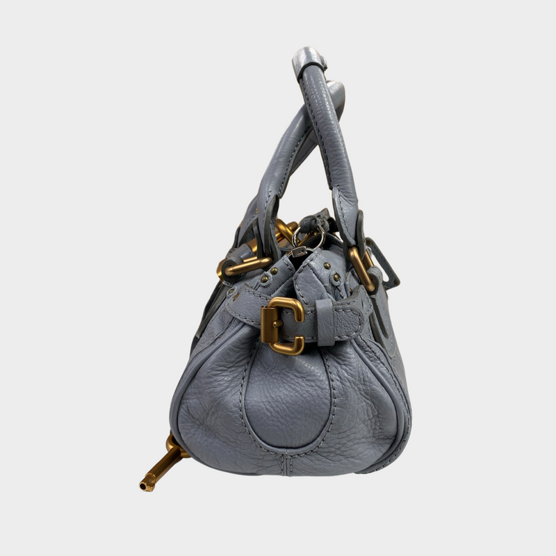 Chloe women's grey leather paddington leather satchel bag