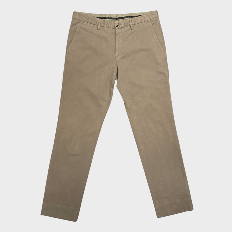 Ermenegildo Zegna men's beige cotton trousers