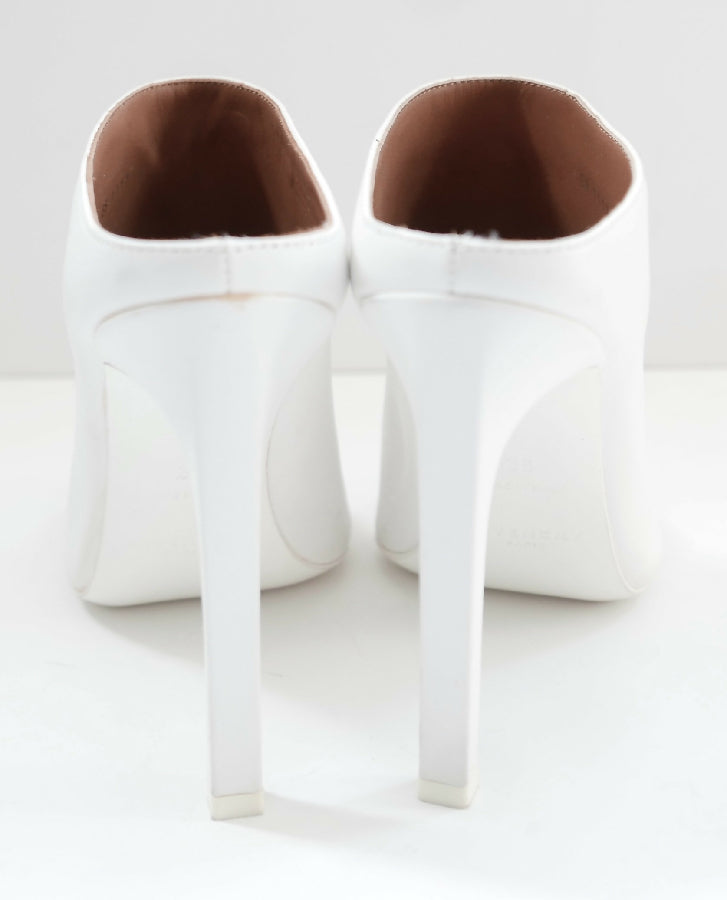 Givenchy ecru leather heeled mules