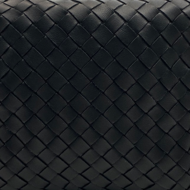 Bottega Veneta women's black Nodini Intrecciato Crossbody Bag