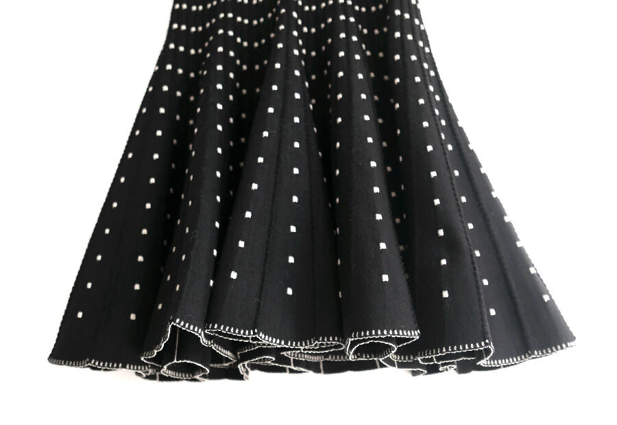 Alaia black and white knit skater dress – Loop Generation