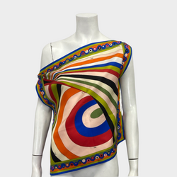 Emilio Pucci women's multicolour silk one shoulder top