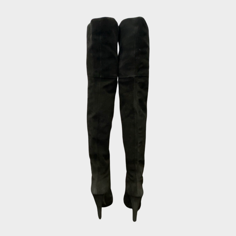 Giuseppe Zanotti women's black suede knee high boots