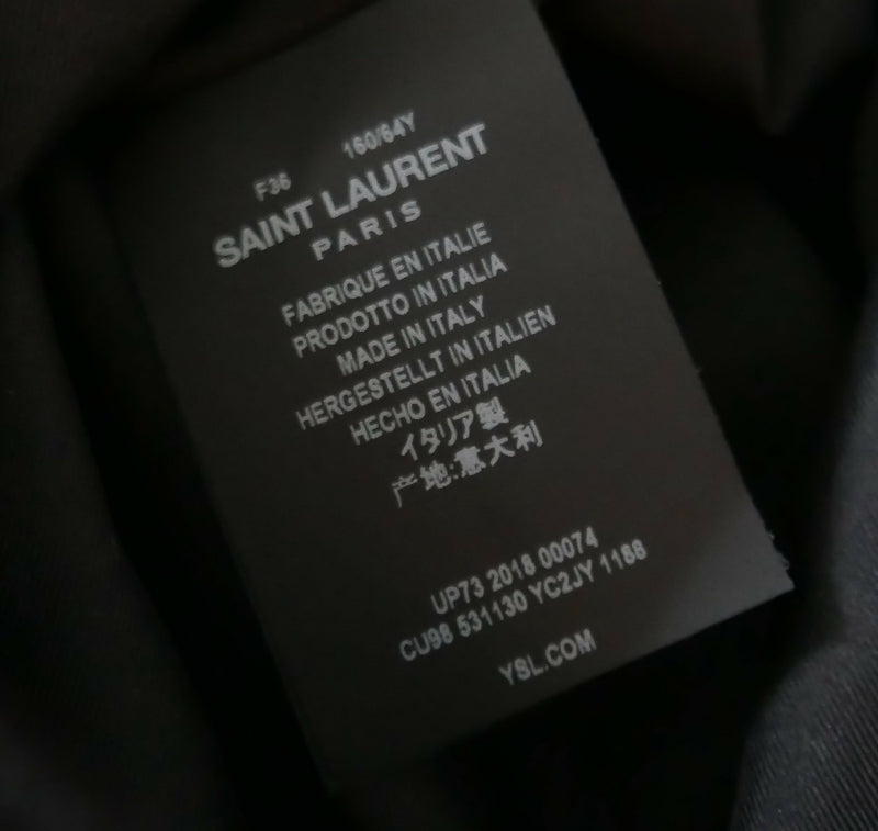 Saint Laurent women's Embellished Black Suede Sheath Dress