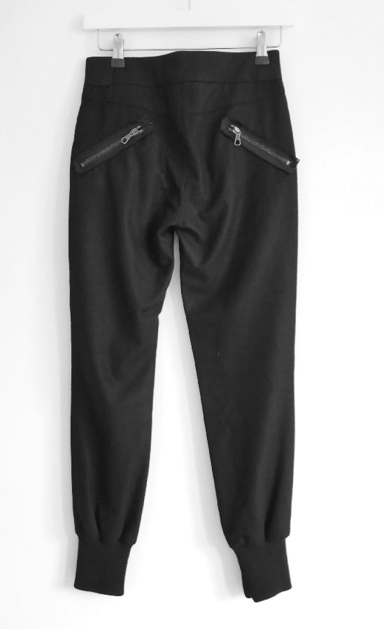 Alexander McQueen black wool/polyamide jodhpur trousers
