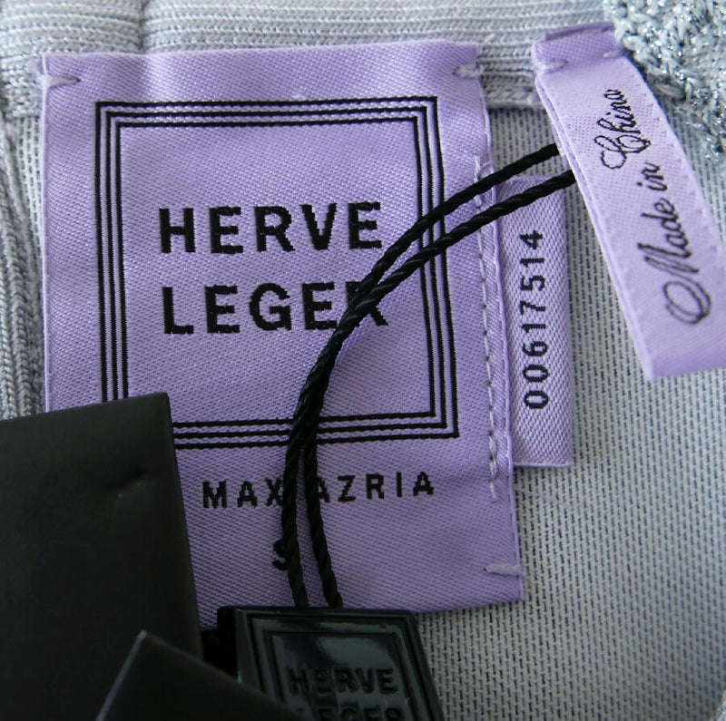 Herve Leger blue Carole Dress