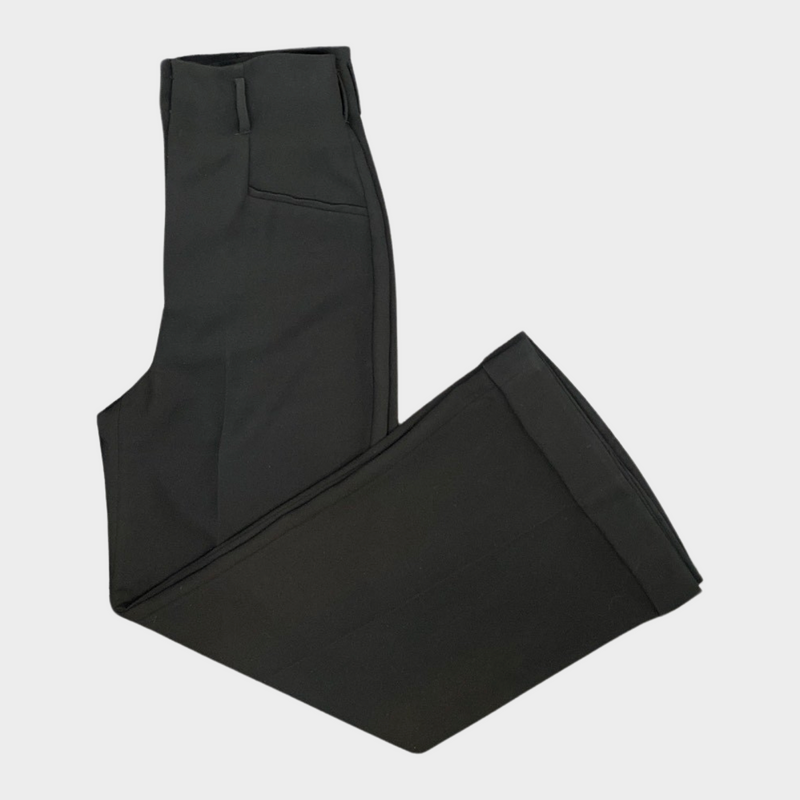 Racil women's black high-waist wide-leg polyester trousers