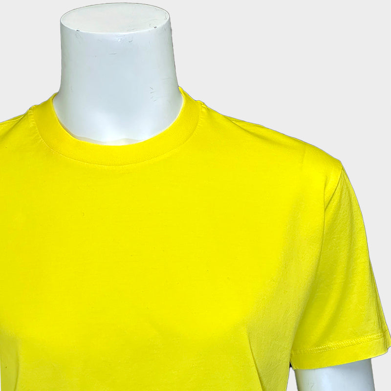 Prada women's yellow cotton short-sleeved t-shirt