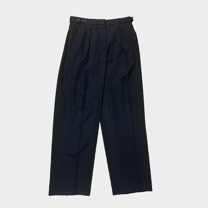 Stella Mccartney navy wool loose fit trousers
