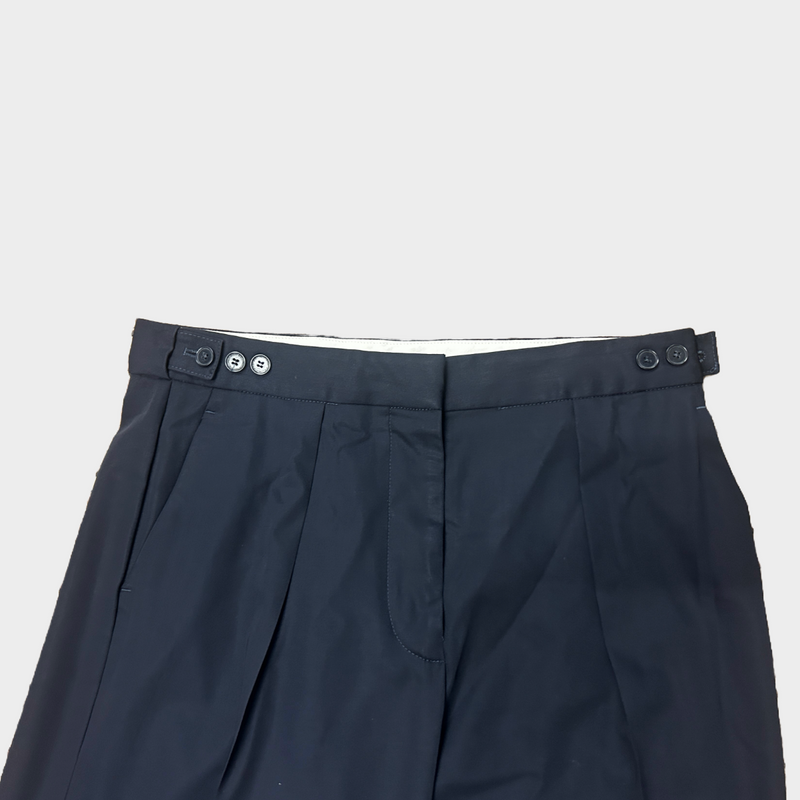 Stella Mccartney navy wool loose fit trousers