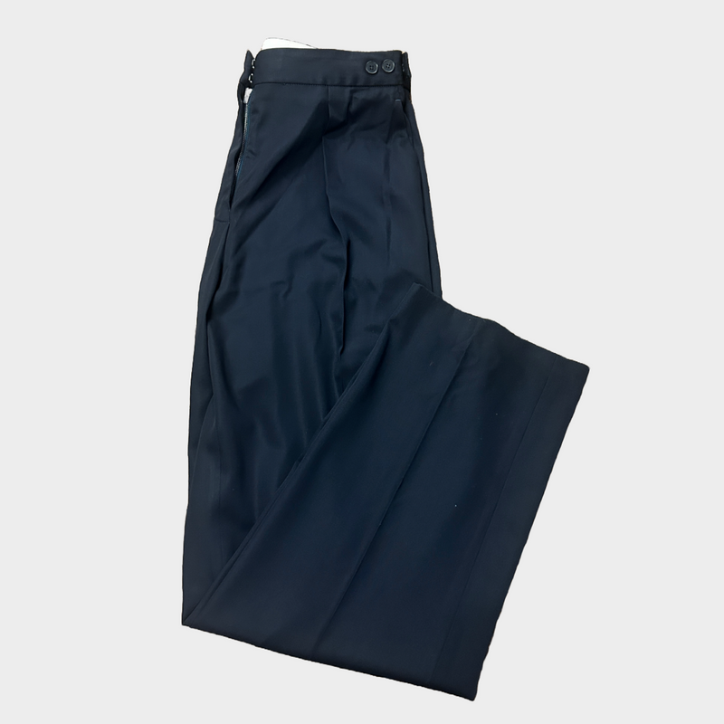 Stella Mccartney navy wool loose fit trousers