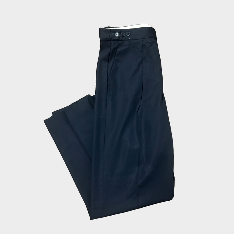 Stella Mccartney navy wool loose fit trousers