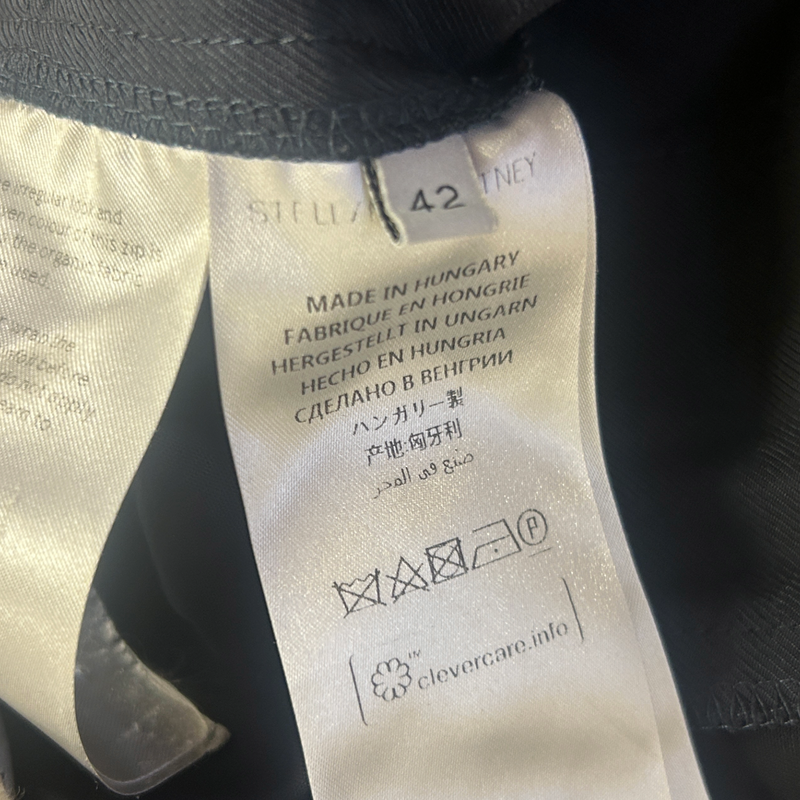 Stella Mccartney navy wool loose fit trousers