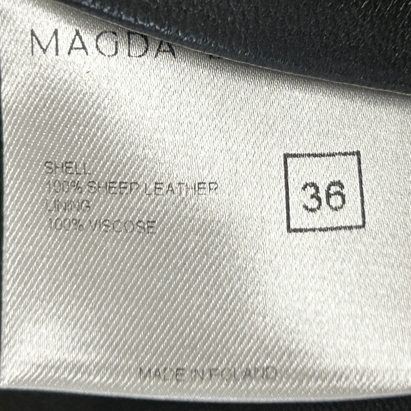 Magda Butrym women's black leather skinny trousers with lace up sides