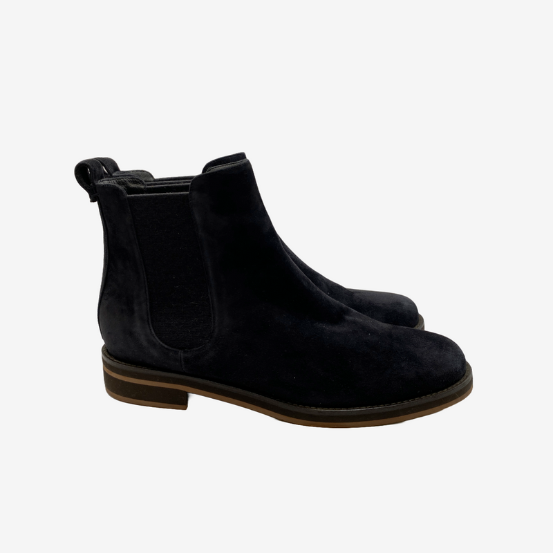 Loro Piana women's navy suede ankle boots