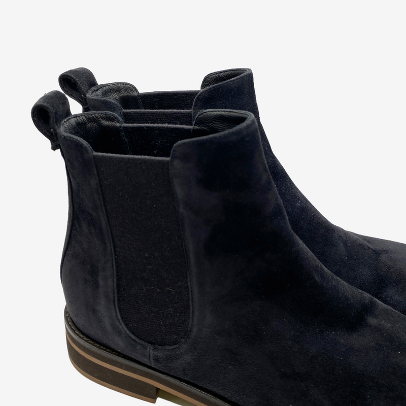 Loro Piana women's navy suede ankle boots